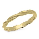 10K Yellow Gold Ladies Swirl Anniversary Wedding Band Stackable Ring