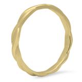 10K Yellow Gold Ladies Swirl Anniversary Wedding Band Stackable Ring