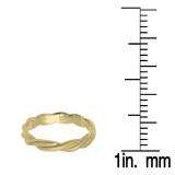 10K Yellow Gold Ladies Swirl Anniversary Wedding Band Stackable Ring