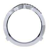 0.25 Carat (ctw) 10K White Gold Round Cut Black & White Diamond Ladies Anniversary Wedding Band Swirl Guard Double Ring 1/4 CT