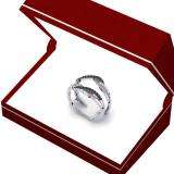 0.25 Carat (ctw) 10K White Gold Round Cut Black & White Diamond Ladies Anniversary Wedding Band Swirl Guard Double Ring 1/4 CT