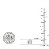 2.00 Carat (ctw) Round Moissanite Ladies Solitaire Fashion Stud Earrings 10K Rose Gold