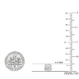 2.00 Carat (ctw) Round Moissanite Ladies Solitaire Fashion Stud Earrings 10K Yellow Gold
