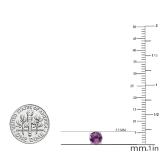 1.50 Carat (Ctw) Sterling Silver Round Cut Amethyst Ladies Solitaire Stud Earrings 1 1/2 CT
