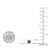 1.00 Carat (ctw) 14K White Gold Round Cut Amethyst Ladies Solitaire Stud Earrings 1 CT