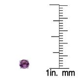 1.00 Carat (ctw) 14K White Gold Round Cut Amethyst Ladies Solitaire Stud Earrings 1 CT