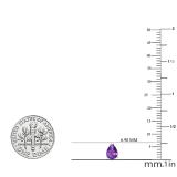 1.00 Carat (Ctw) Sterling Silver Pear Cut Amethyst Ladies Solitaire Stud Earrings 1 CT