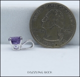 1.50 Carat (ctw) Sterling Silver Round Cut Amethyst Ladies Solitaire Pendant (Chain Included) 1 1/2 CT