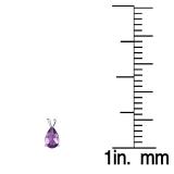1.50 Carat (ctw) Sterling Silver Pear Cut Amethyst Ladies Solitaire Pendant (Chain Included) 1 1/2 CT