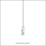 0.50 Cttw Pear Cut Solitaire Cubic Zirconia Classic Pendant with 18 inch Silver Chain, 925 Sterling Silver