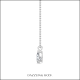 1.00 Cttw Pear Cut Solitaire Cubic Zirconia Classic Pendant with 18 inch Silver Chain, 925 Sterling Silver