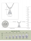 1.00 Cttw Pear Cut Solitaire Cubic Zirconia Classic Pendant with 18 inch Silver Chain, 925 Sterling Silver