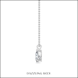 1.50 Cttw Pear Cut Solitaire Cubic Zirconia Classic Pendant with 18 inch Silver Chain, 925 Sterling Silver