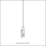 2.50 Cttw Pear Cut Solitaire Cubic Zirconia Classic Pendant with 18 inch Silver Chain, 925 Sterling Silver