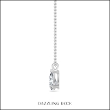 3.00 Cttw Pear Cut Solitaire Cubic Zirconia Classic Pendant with 18 inch Silver Chain, 925 Sterling Silver