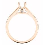 0.03 Carat (ctw) 10K Rose Gold Round White Diamond Ladies Bridal Semi Mount Engagement Ring