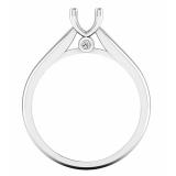 0.03 Carat (ctw) 10K White Gold Round White Diamond Ladies Bridal Semi Mount Engagement Ring