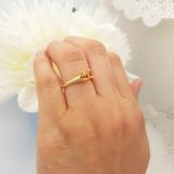 0.03 Carat (ctw) 10K Yellow Gold Round White Diamond Ladies Bridal Semi Mount Engagement Ring