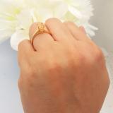 0.03 Carat (ctw) 10K Yellow Gold Round White Diamond Ladies Bridal Semi Mount Engagement Ring