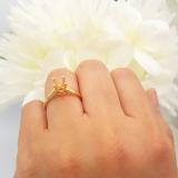 0.03 Carat (ctw) 10K Yellow Gold Round White Diamond Ladies Bridal Semi Mount Engagement Ring
