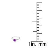 1.50 Carat (ctw) Sterling Silver Round Cut Amethyst Ladies Solitaire Bridal Engagement Ring 1 1/2 CT
