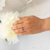 1.50 Carat (ctw) Sterling Silver Round Cut Amethyst Ladies Solitaire Bridal Engagement Ring 1 1/2 CT