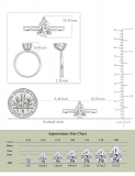 925 Sterling Silver Solitaire Ring, 1.25 ctw Pear Cubic Zirconia