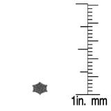 0.20 Carat (ctw) Black Plated Sterling Silver Round Black Diamond Fashion Hexagon Stud Earrings 1/5 CT