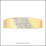 0.15 Carat (ctw) 10K Yellow Gold Round White Diamond Channel Set Men's Wedding Anniversary Band