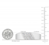 0.15 Carat (ctw) 14K White Gold Round White Diamond Channel Set Men's Wedding Anniversary Band
