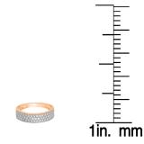 0.50 Carat (ctw) 10K Rose Gold Round Cut White Diamond Ladies Bridal Anniversary Wedding Band 1/2 CT