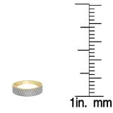 0.50 Carat (ctw) 10K Yellow Gold Round Cut White Diamond Ladies Bridal Anniversary Wedding Band 1/2 CT