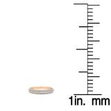 0.35 Carat (ctw) 10K Rose Gold Round White Diamond Ladies Bridal Anniversary Wedding Band Stackable Ring 1/3 CT