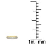 0.35 Carat (ctw) 18K Yellow Gold Round White Diamond Ladies Bridal Anniversary Wedding Band Stackable Ring 1/3 CT