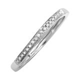 0.08 Carat (ctw) Sterling Silver Round Diamond Ladies Anniversary Wedding Band Stackable Ring