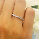 0.08 Carat (ctw) Sterling Silver Round Diamond Ladies Anniversary Wedding Band Stackable Ring