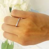 0.08 Carat (ctw) Sterling Silver Round Diamond Ladies Anniversary Wedding Band Stackable Ring