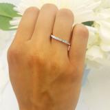 0.08 Carat (ctw) Sterling Silver Round Diamond Ladies Anniversary Wedding Band Stackable Ring