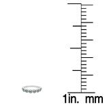 0.20 Carat (ctw) Sterling Silver Round Blue Diamond Ladies Anniversary Wedding Stackable Band Ring 1/5 CT
