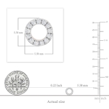 Round White Diamond Hollow Circle Shape Screwback Stud Earrings for Women (0.10 ctw, Color I-J, Clarity I2-I3) in 10K Rose Gold