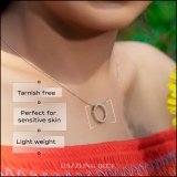 0.25 Carat (ctw) 14K Yellow Gold Round Cut White Diamond Ladies Circle Pendant (Silver Chain Included) 1/4 CT