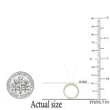 0.10 Carat (ctw) 14K Yellow Gold Round Cut White Diamond Ladies Circle Pendant (Silver Chain Included) 1/10 CT