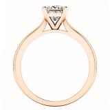 2.05 Carat (ctw) 18K Rose Gold Princess Cut White Diamond Ladies Bridal Engagement Ring Matching Band Set 2 CT