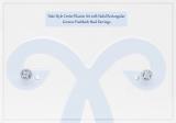 Round White Diamond Centre Halo Illusion Set with Sided Rectangular Grooves Stud Earrings for Women (0.20 ctw, Color I-J, Clarity I2-I3) in 10K Yellow Gold in Push Back