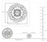 Round White Diamond Centre Halo Illusion Set with Sided Rectangular Grooves Stud Earrings for Women (0.30 ctw, Color I-J, Clarity I2-I3) in 925 Sterling Silver in Push Back