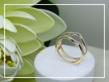 0.20 Carat (ctw) 10K Yellow Gold Round White Diamond Ladies Anniversary Wedding Band Enhancer Guard Double Ring 1/5 CT