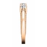 0.75 Carat (ctw) 10K Rose Gold Round White Diamond Ladies Anniversary Wedding Stackable Band Ring 3/4 CT