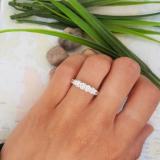 0.75 Carat (ctw) 10K White Gold Round White Diamond Ladies Anniversary Wedding Stackable Band Ring 3/4 CT