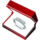 0.75 Carat (ctw) 10K White Gold Round White Diamond Ladies Anniversary Wedding Stackable Band Ring 3/4 CT