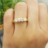 0.75 Carat (ctw) 14K Yellow Gold Round White Diamond Ladies Anniversary Wedding Stackable Band Ring 3/4 CT